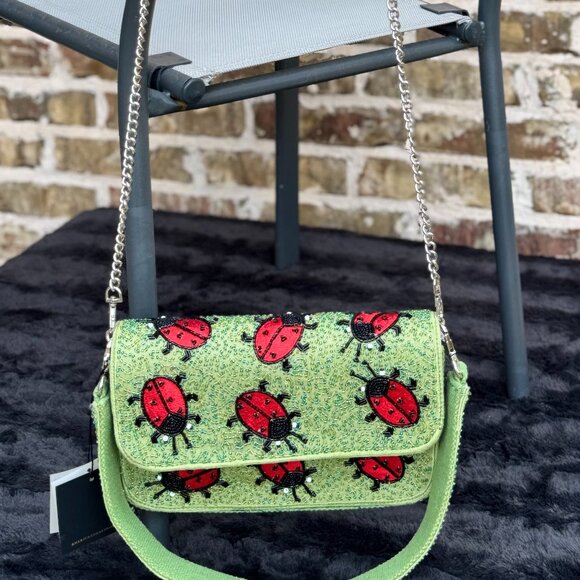 NEW America and Beyond Ladybug Viral Beaded Bag - Picture 5 of 11